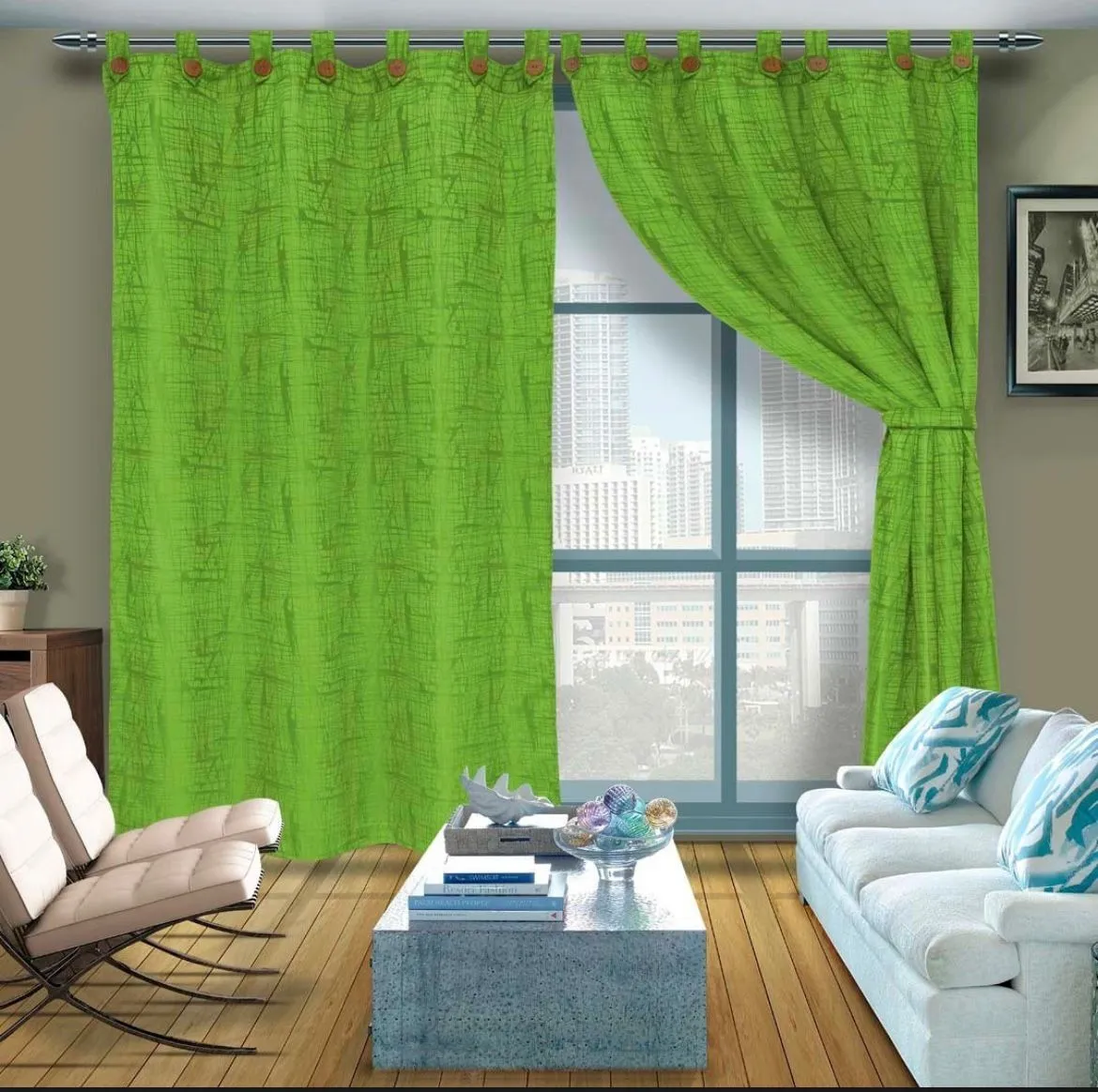 Juego Cortinas Jacquard 270x220 Cm